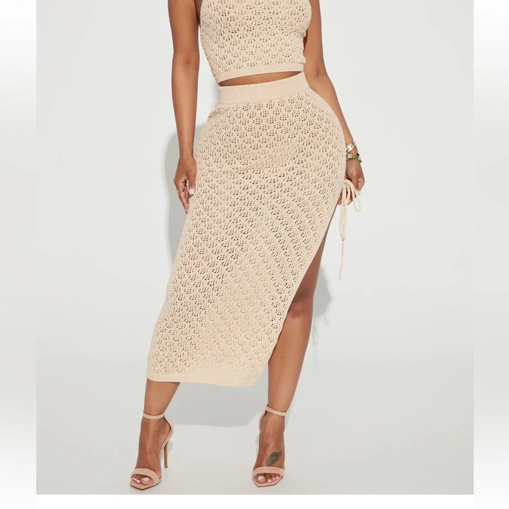 Alondra Crochet Maxi Skirt - Sand - Picture 1 of 5
